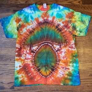 Mushroom tie dye tshirt. Size LARGE
